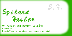 szilard hasler business card